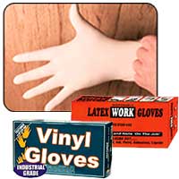 Latex and Vinyl Gloves